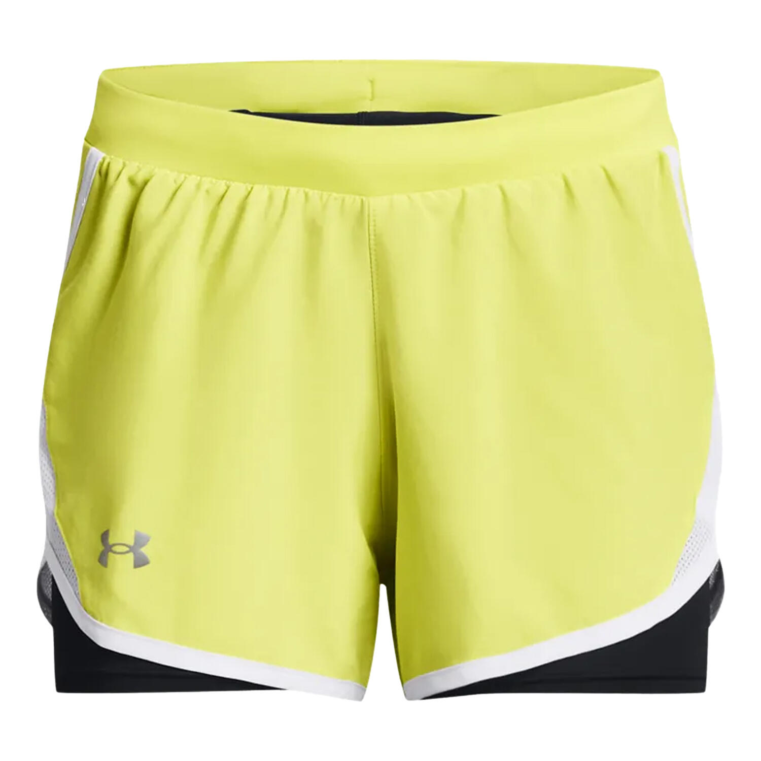 UNDER ARMOUR Womens/Ladies Fly By 2.0 2 in 1 Shorts (Yellow)