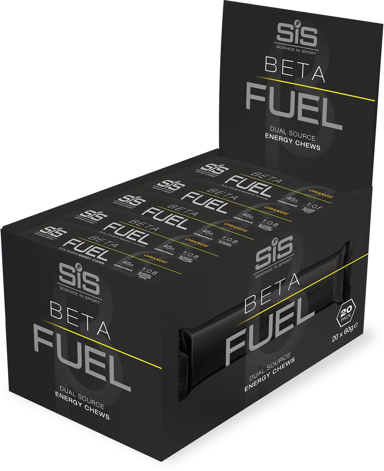 SCIENCE IN SPORT Beta Fuel Dual Source Energy Chews 60g - Orange - 20 Pack