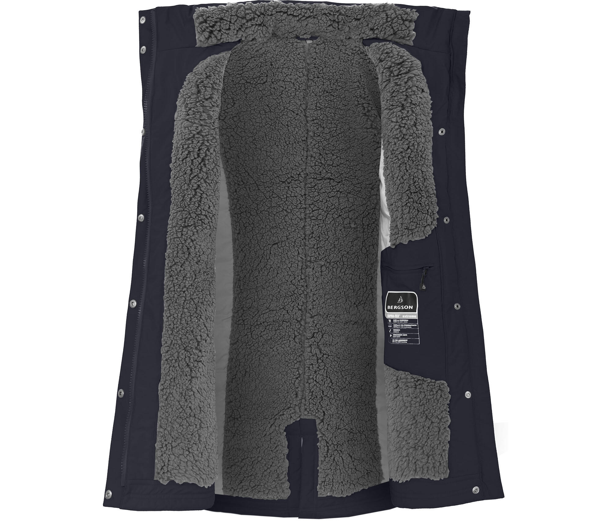 Wintermantel Teddy Futter, warm wattiert, 20000 mm Wassersäule Blau 5/7