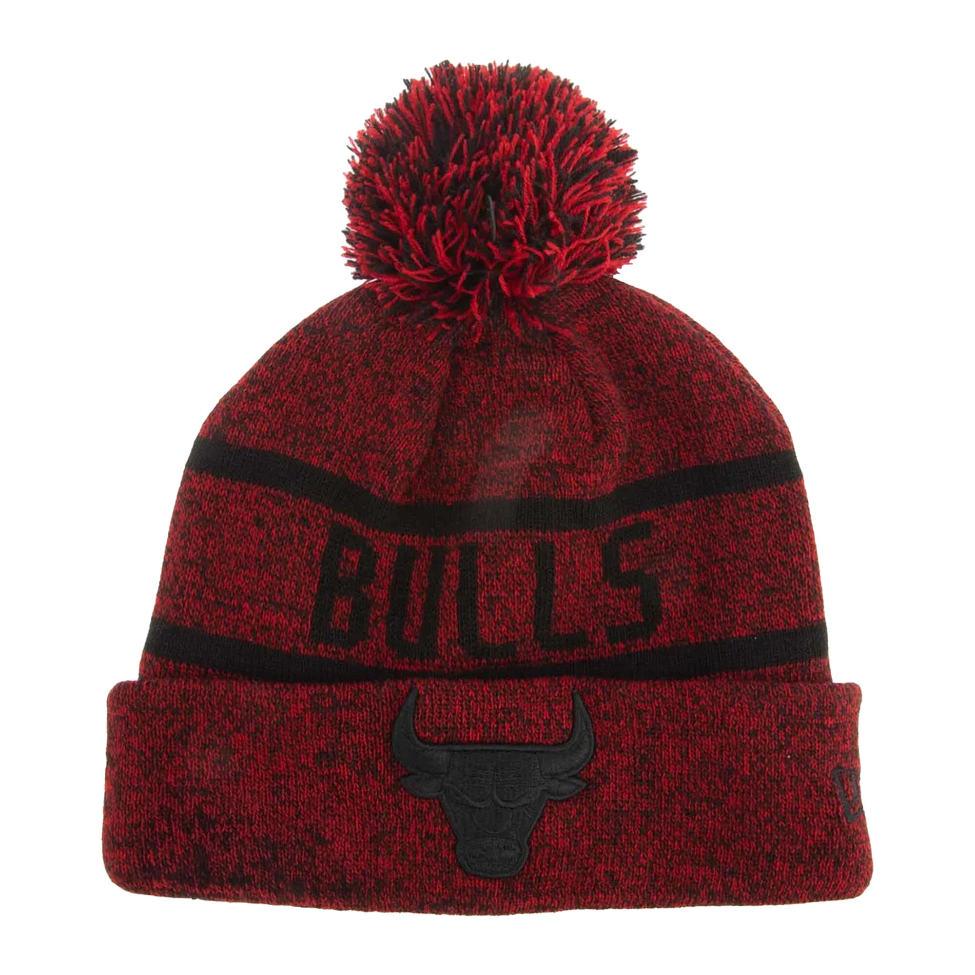 Jake Chicago Bulls Knitted Bobble Beanie (Red) 1/2