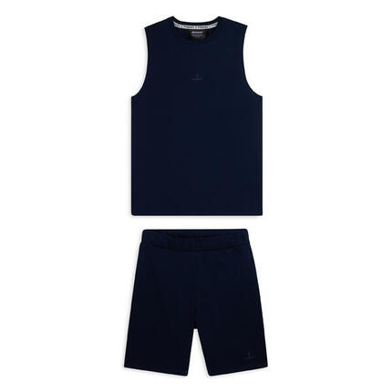 Tenue de sport en coton avec un top sans manches et un bermuda