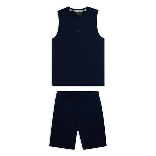 Tenue de sport en coton avec un top sans manches et un bermuda