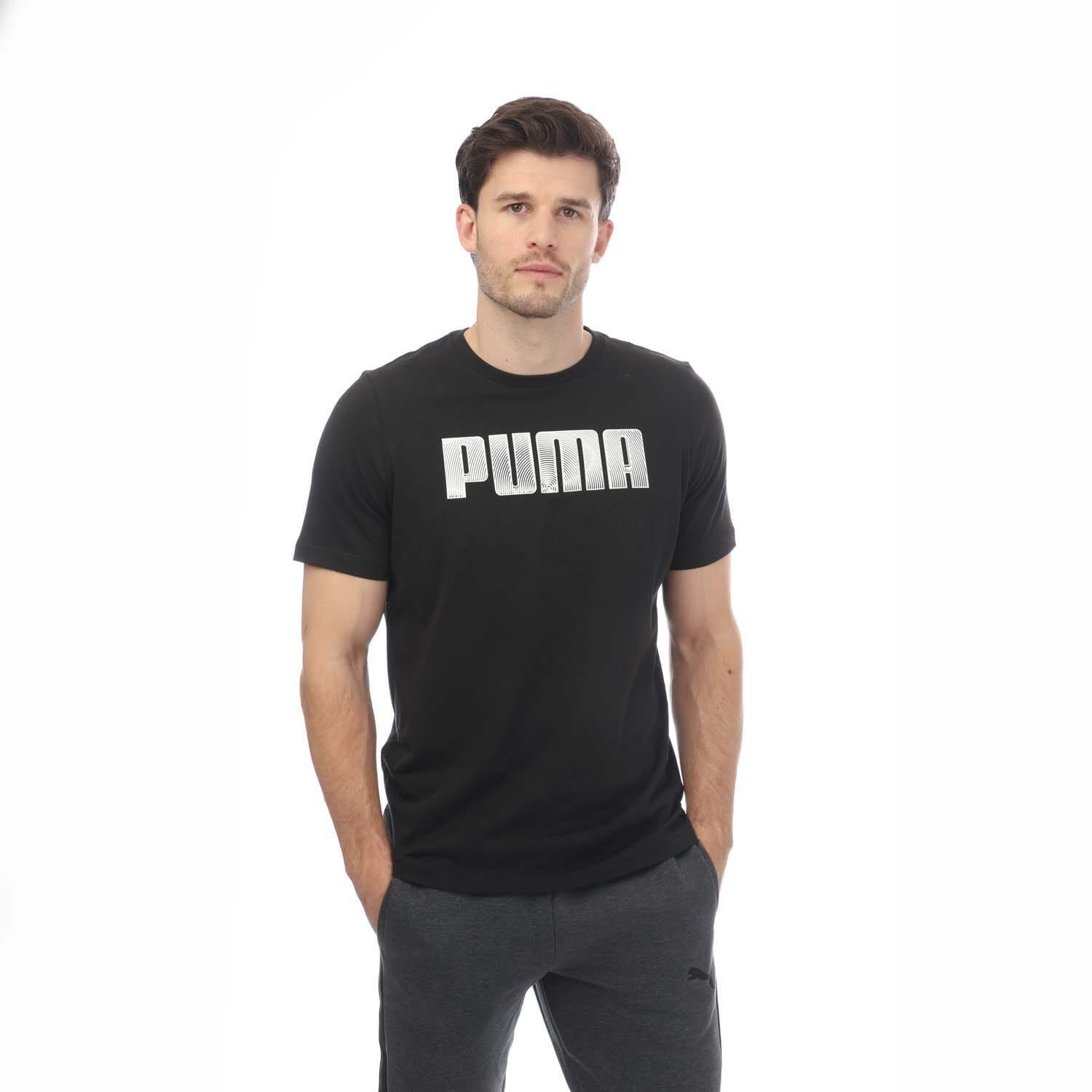 PUMA Mens Sportstyle Logo TShirt (Black)