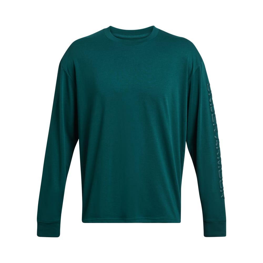 UNDER ARMOUR Mens Wordmark Heavyweight LongSleeved TShirt (Blue)
