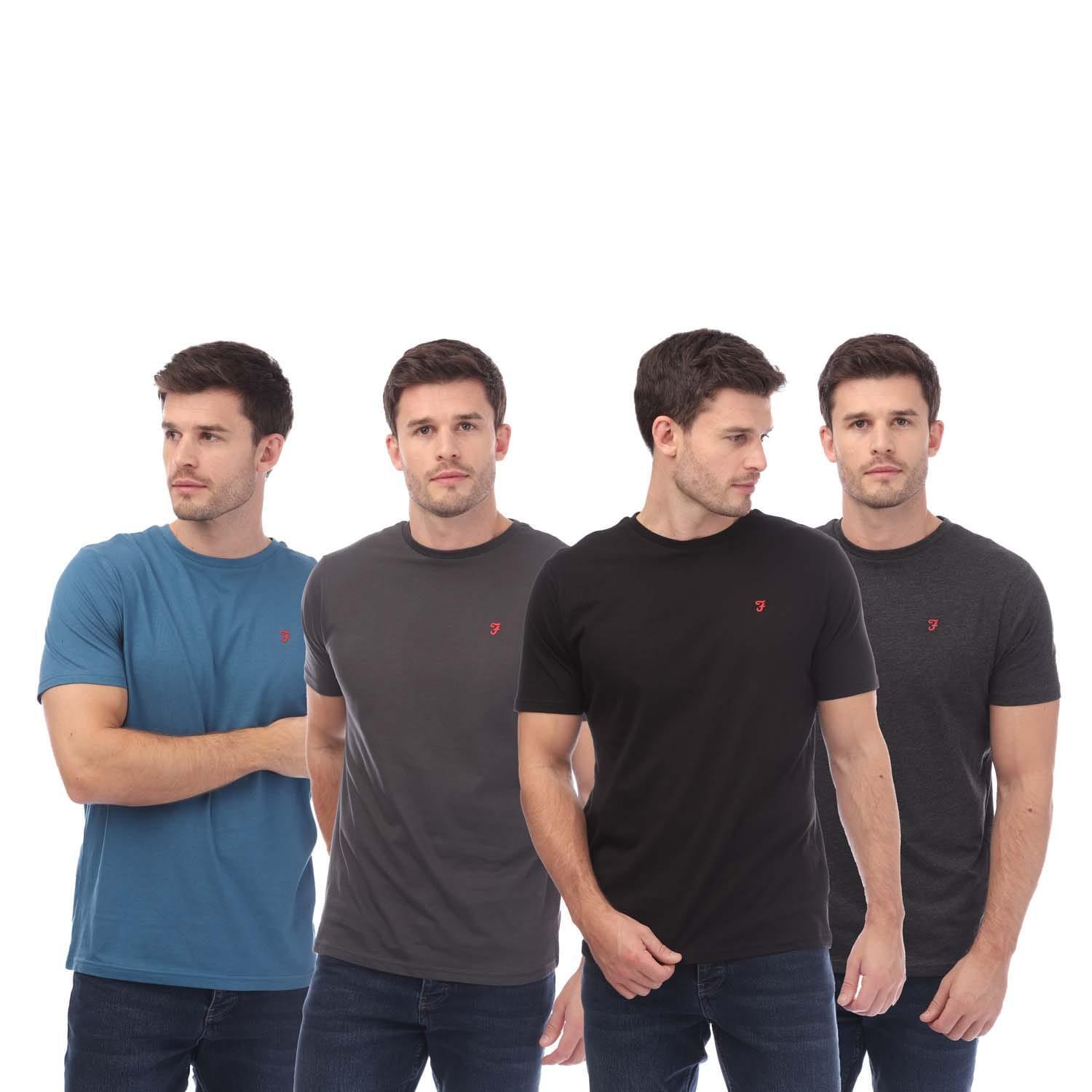 Mens Ryman Lounge TShirt (Pack of 3) (Black/Grey/Navy) 1/4