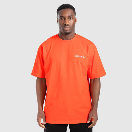 Herren Oversize T-Shirt Liquid Brail Koralle