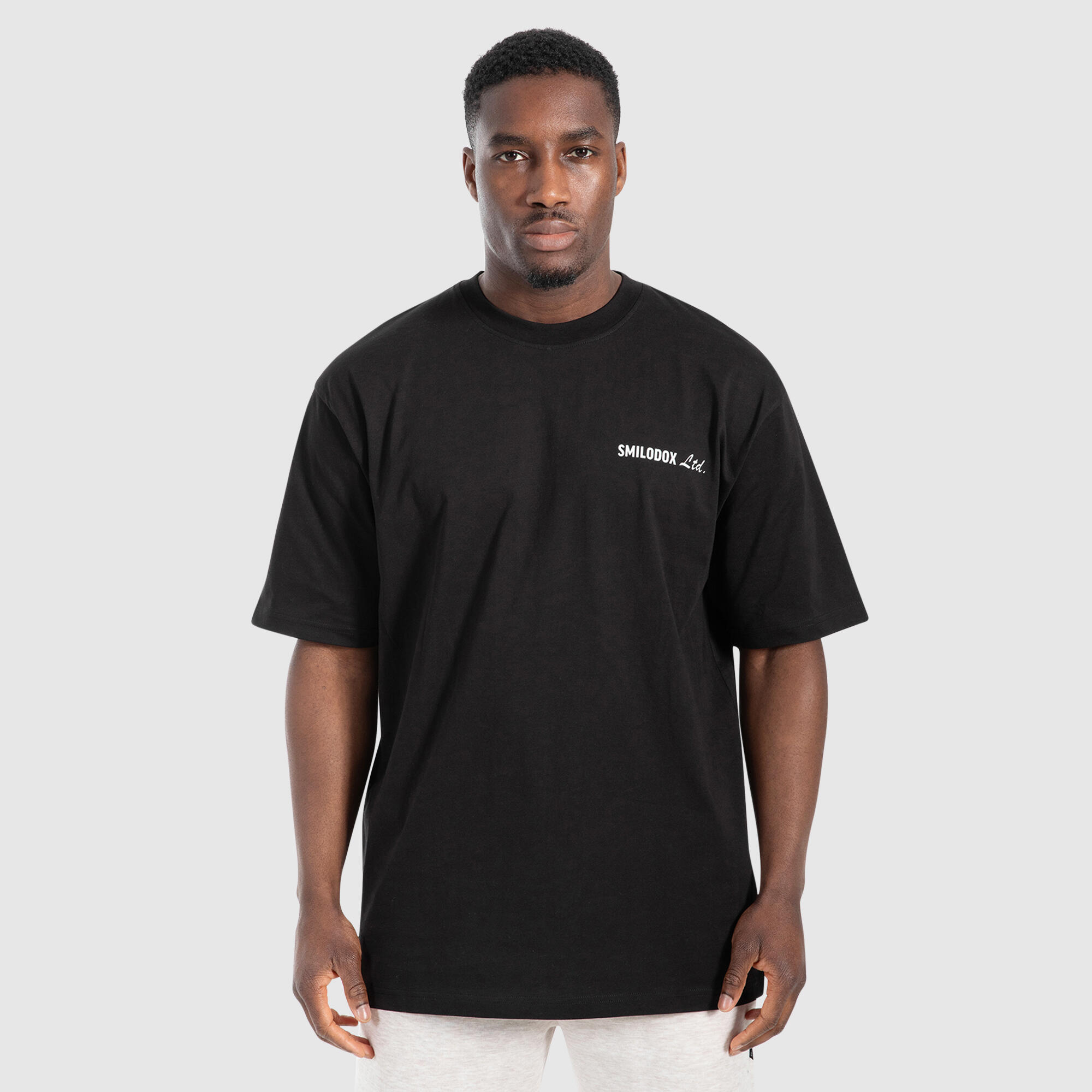 CID T-Shirt Uomo In Cotone 100% - Maglietta Base Manica Corta, Nero (Black), Taglia L