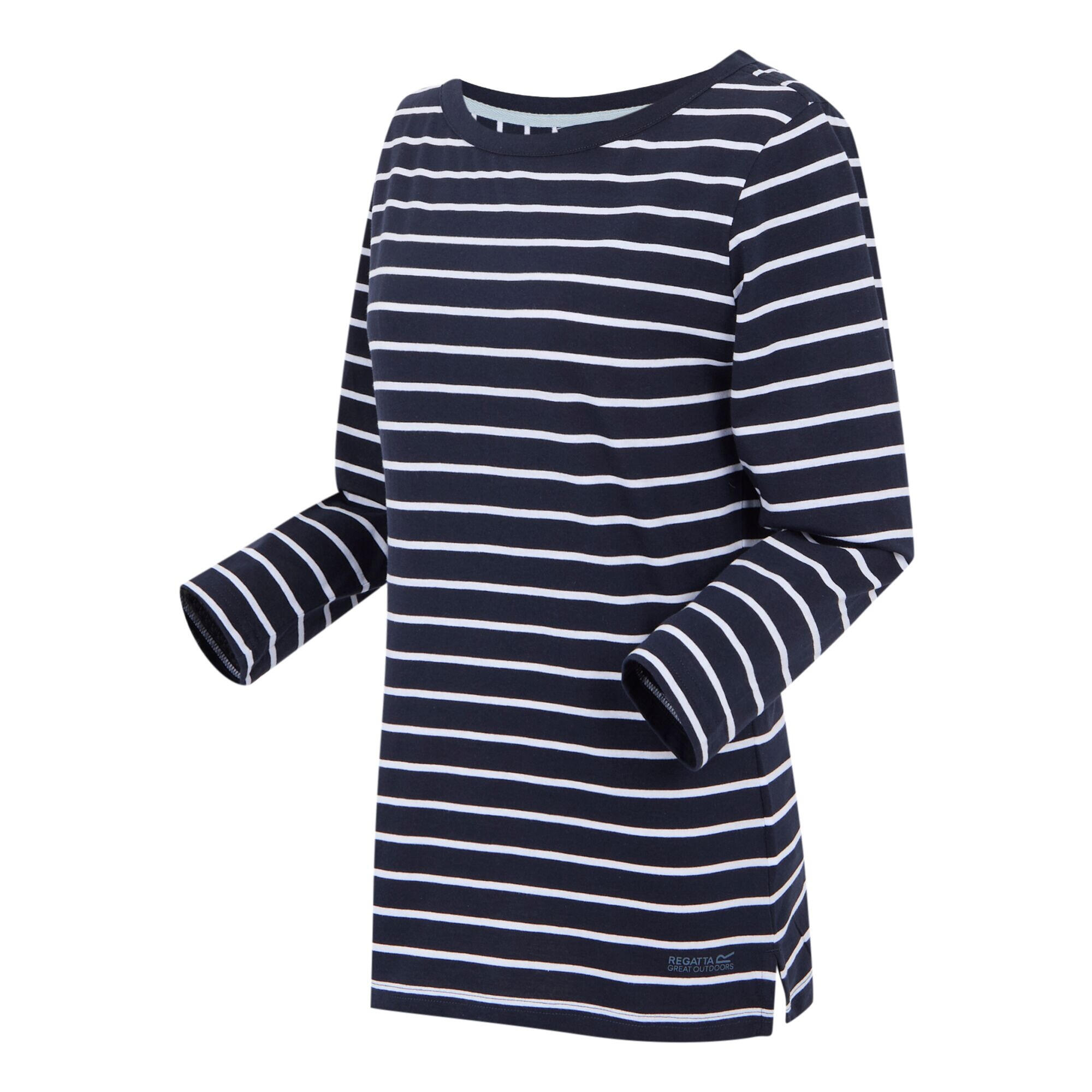 Tshirt Motif/style Rayé BAYLETTE Femme (Bleu Marine / Blanc) 3/5