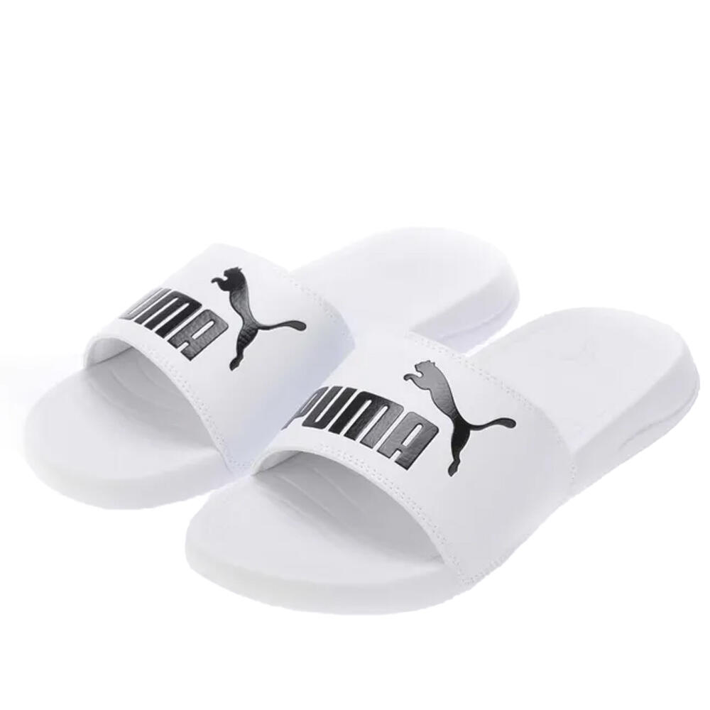 PUMA Unisex Adult Popcat Logo Sliders (White)