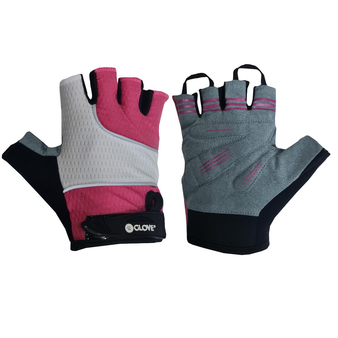 EGLOVE BIKE GelPro Fingerless Gloves -Lightweight Grip & Gel Protection - Pink