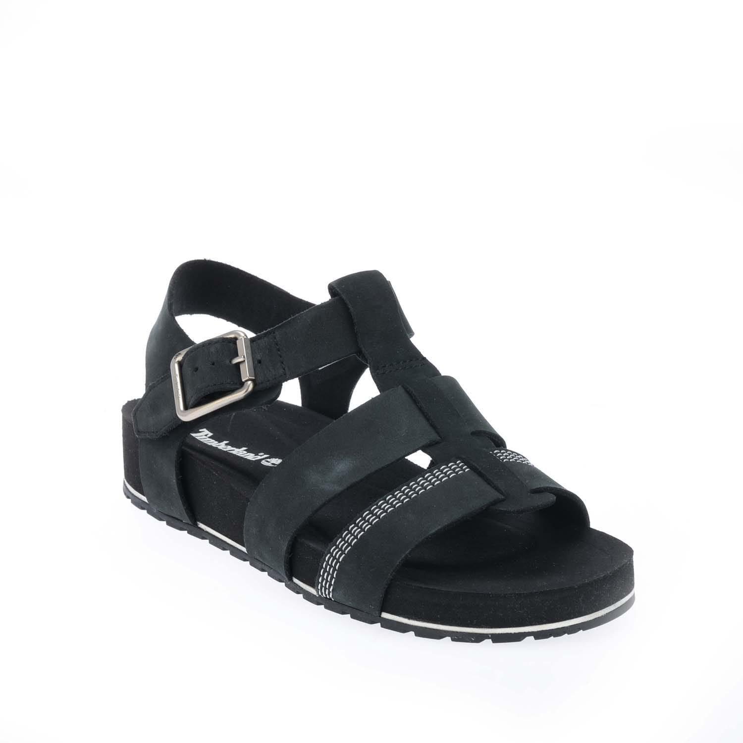 TIMBERLAND Womens/Ladies Malibu Waves 2.0 Fisherman Leather Sandals (Black)