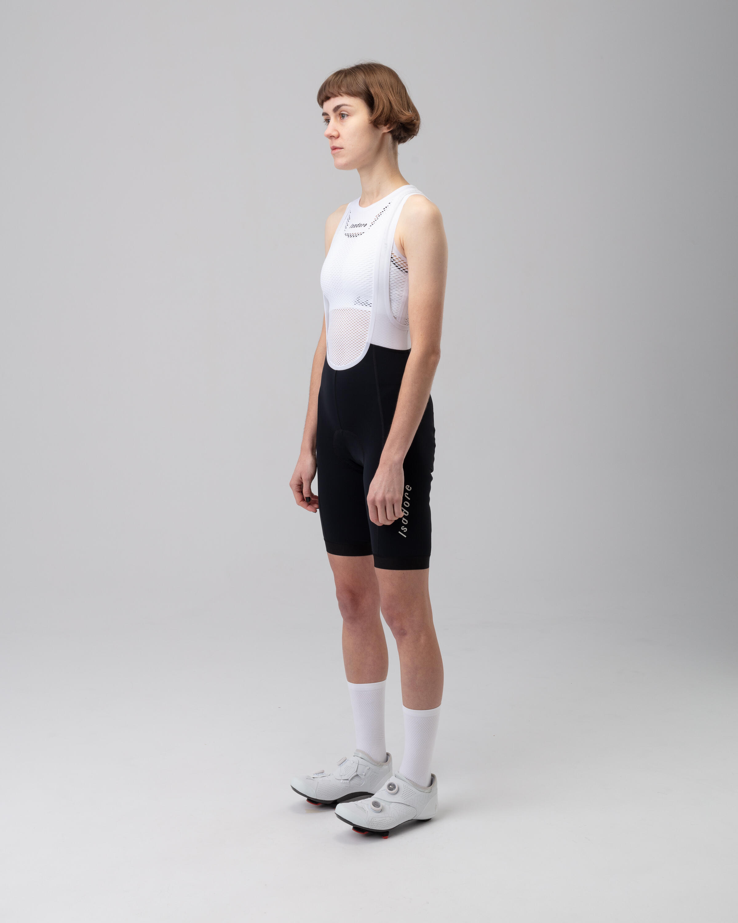 Pantaloncini con pettorina Debut da donna in bianco e nero 6/6