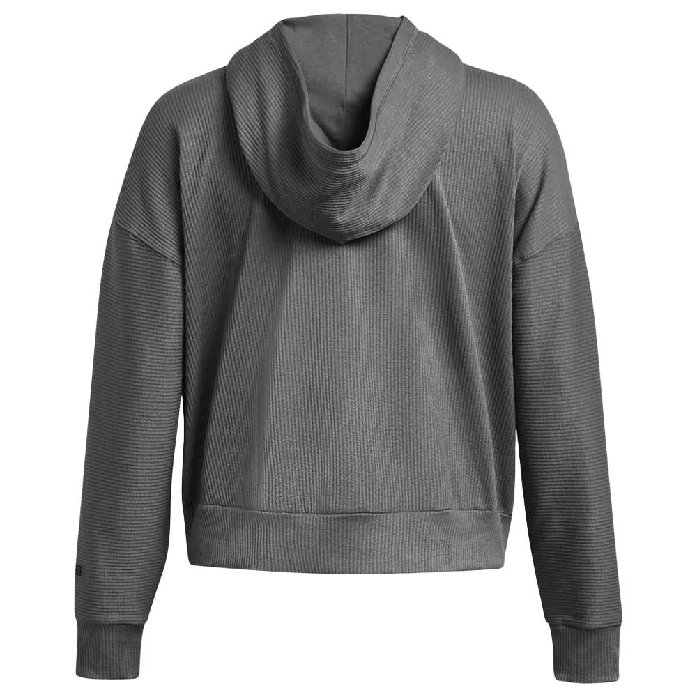 Womens/Ladies Journey Ribbed Oversized Hoodie (Grey) 2/2
