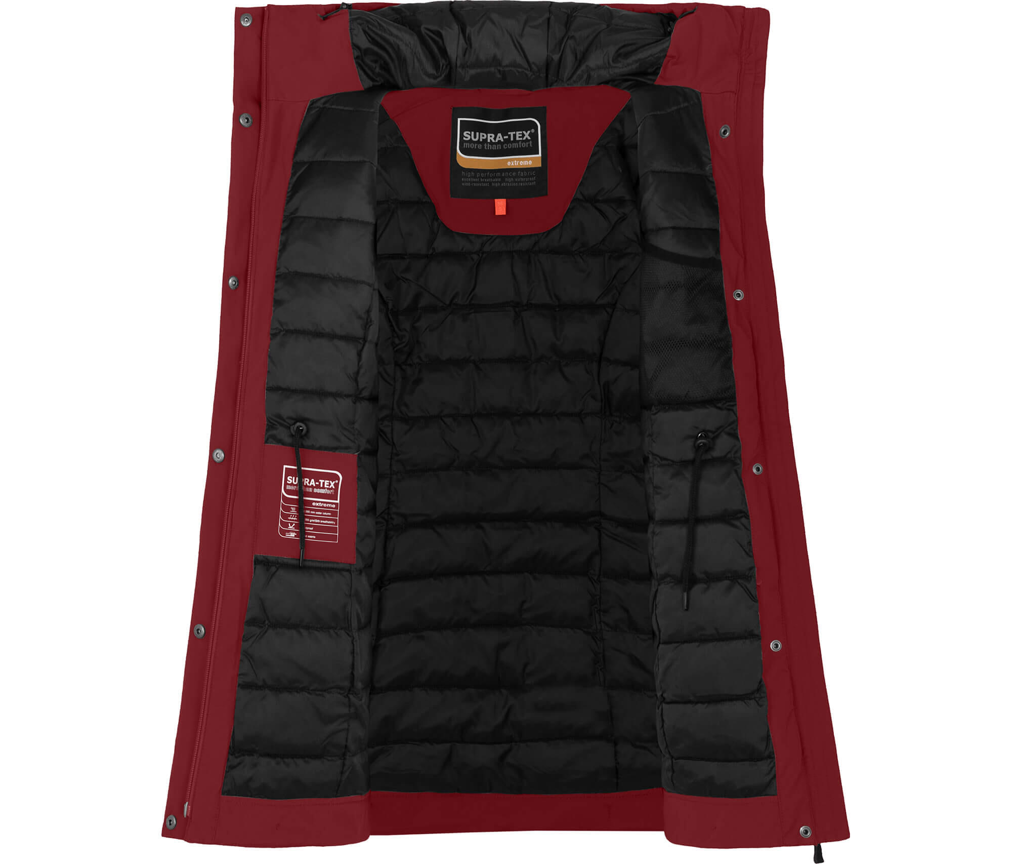 Wintermantel warm wattiert, 20000 mm Wassersäule Rot 5/7