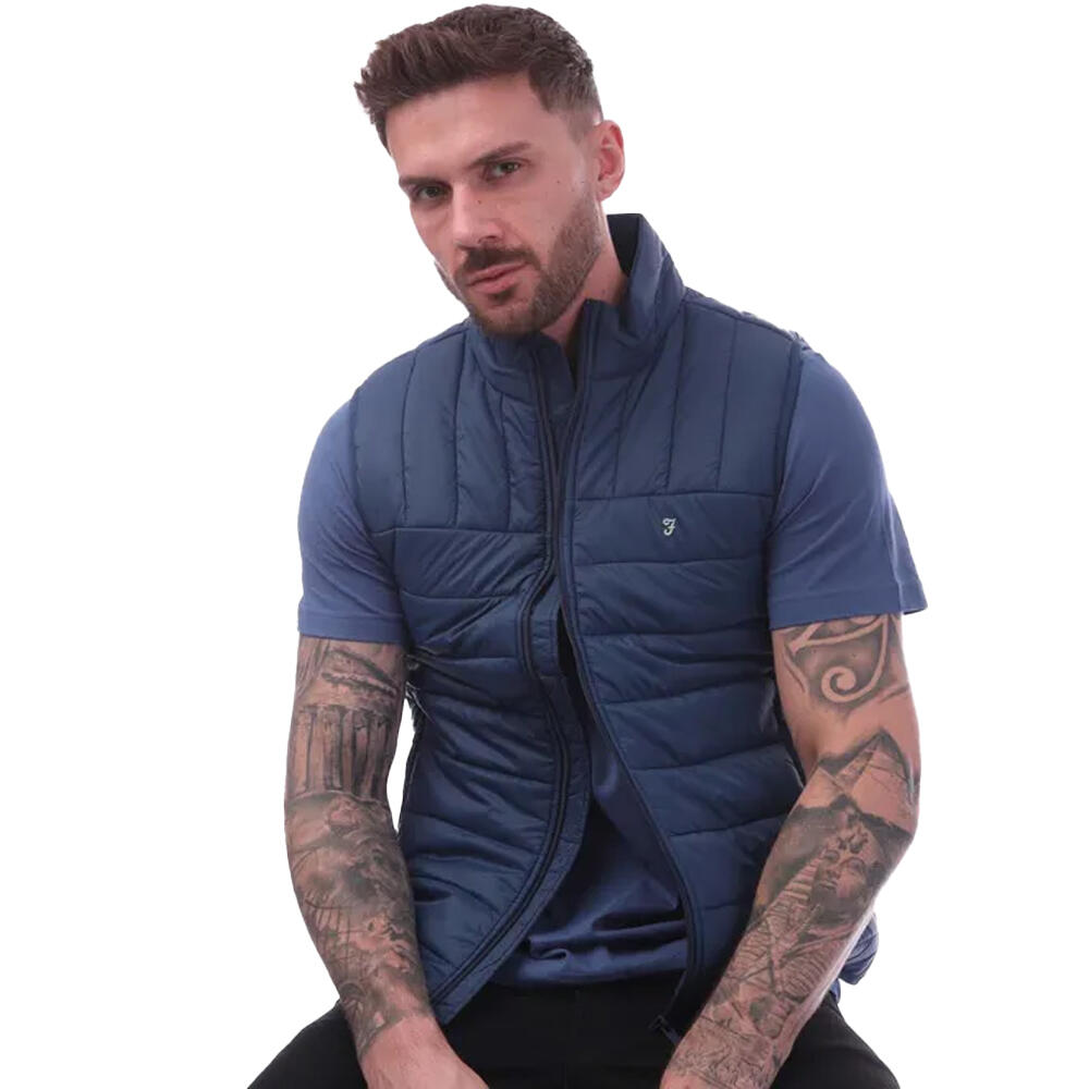 Mens Arsenal Wadded Gilet (Dark Blue) 3/3