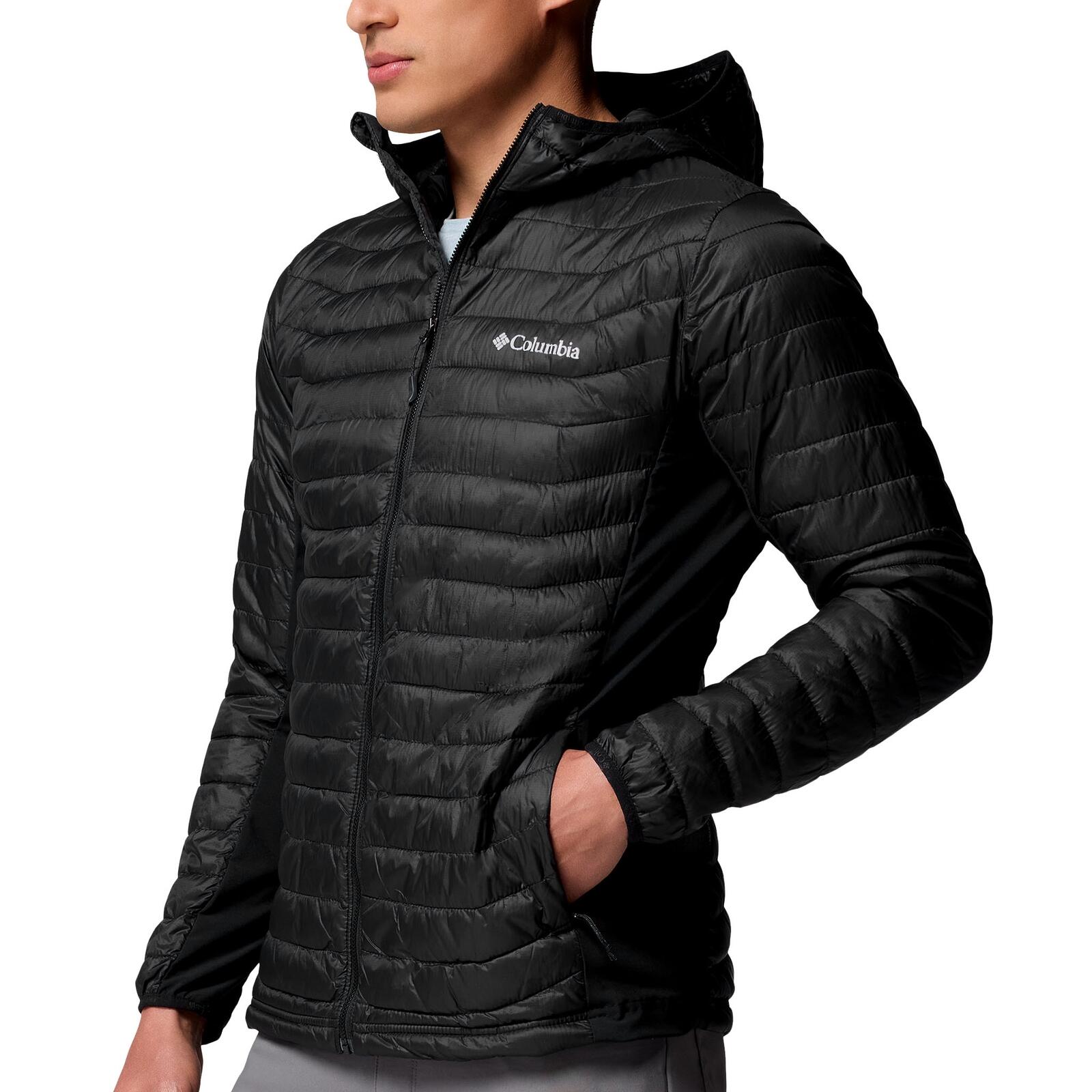 Steppjacke wärmend atmungsaktiv Herren - Powder Pass™ Hybrid Hooded Jacket 3/7