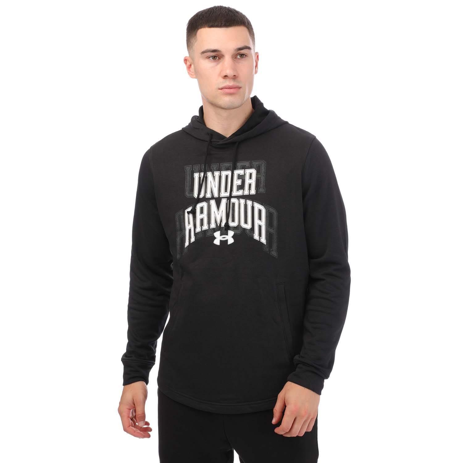 UNDER ARMOUR Felpa Con Cappuccio Grafica Uomo Under Armour Rival Nero