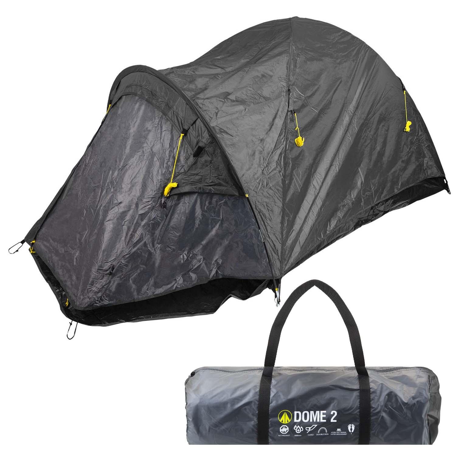 Dome Tent 2 Person Double Skin Taped seams, Built in groundsheet