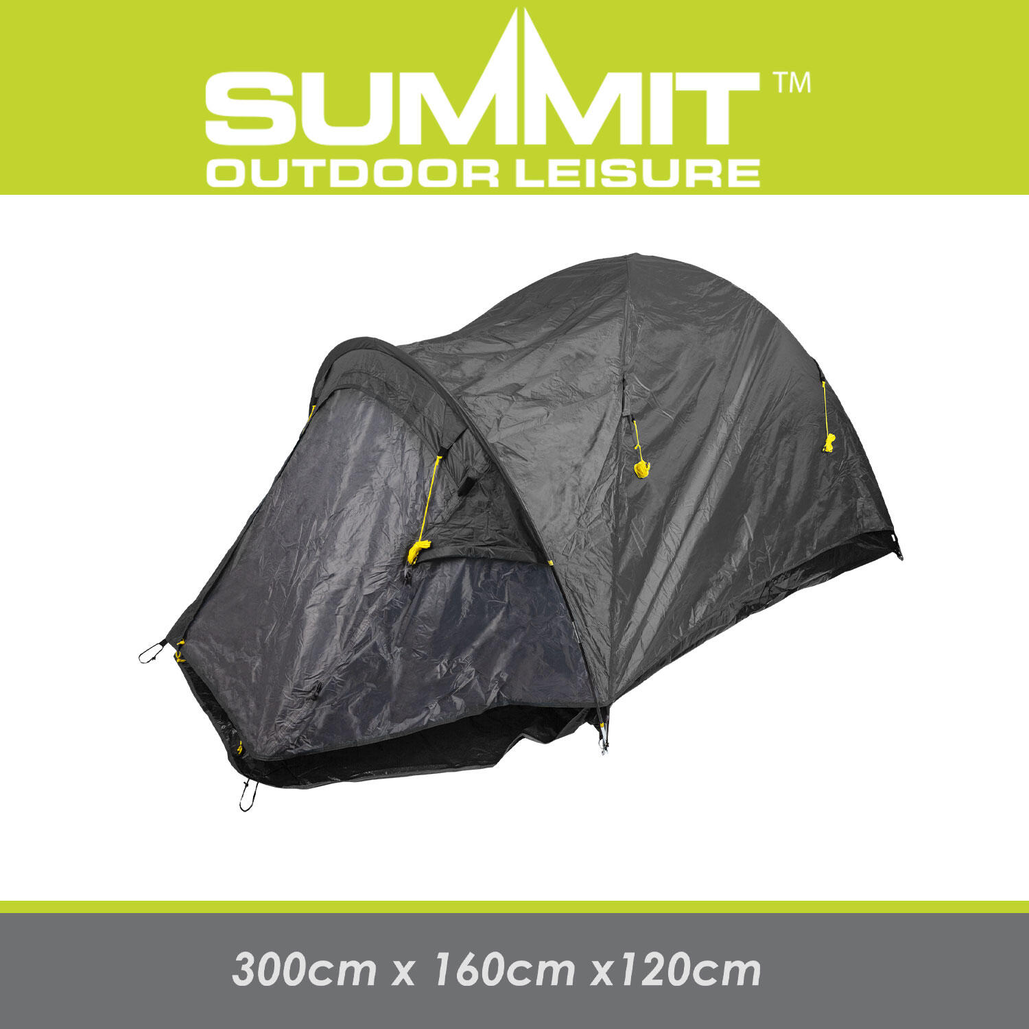 Dome Tent 2 Person Double Skin Taped seams, Built in groundsheet  Slate Grey 2/7