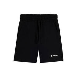 Short noir à coupe classique avec fentes latérales