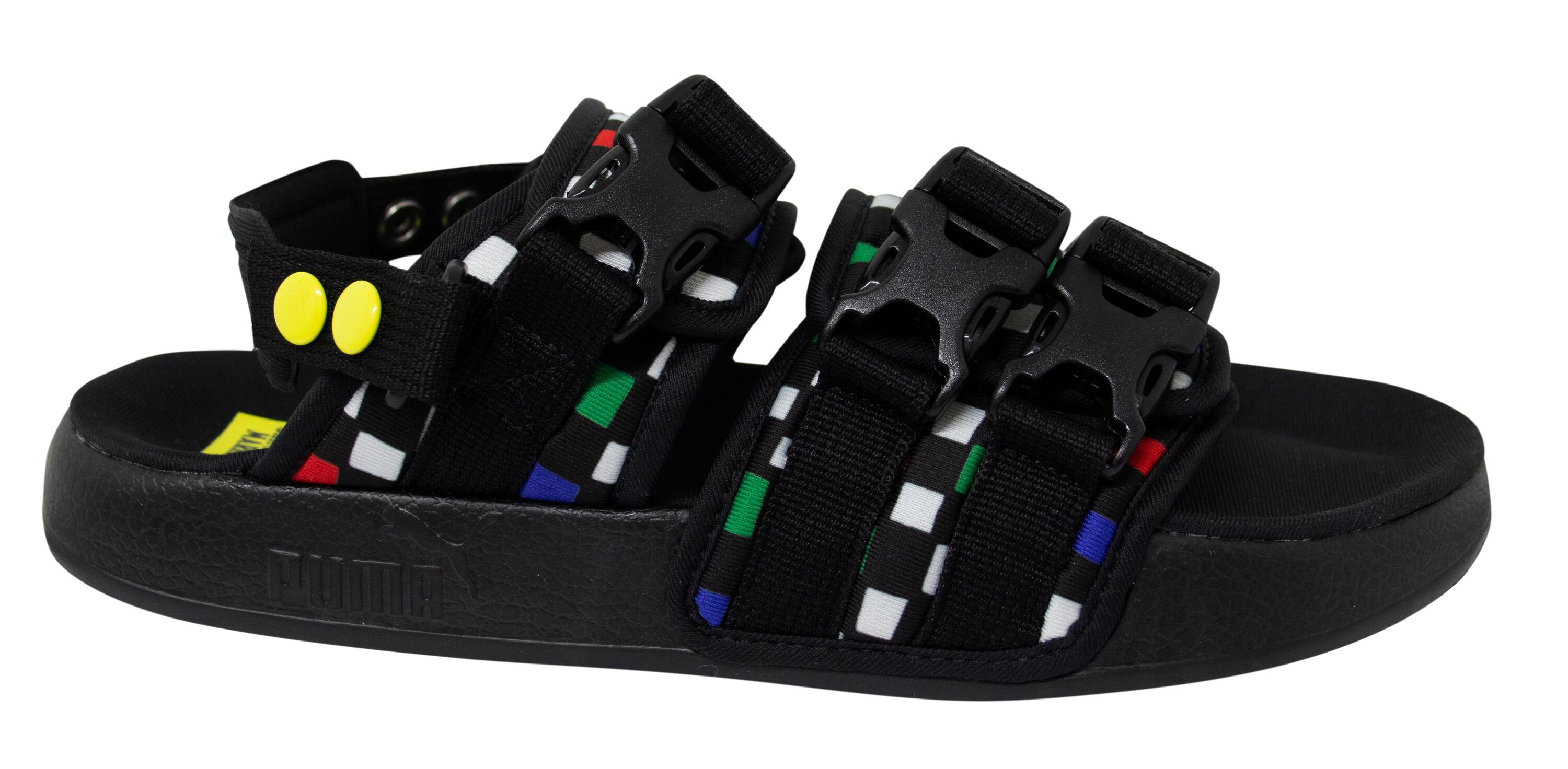 PUMA Puma x Leadcat Chinatown Market Triple Strap Black Men Slip On Sandals 370188 01
