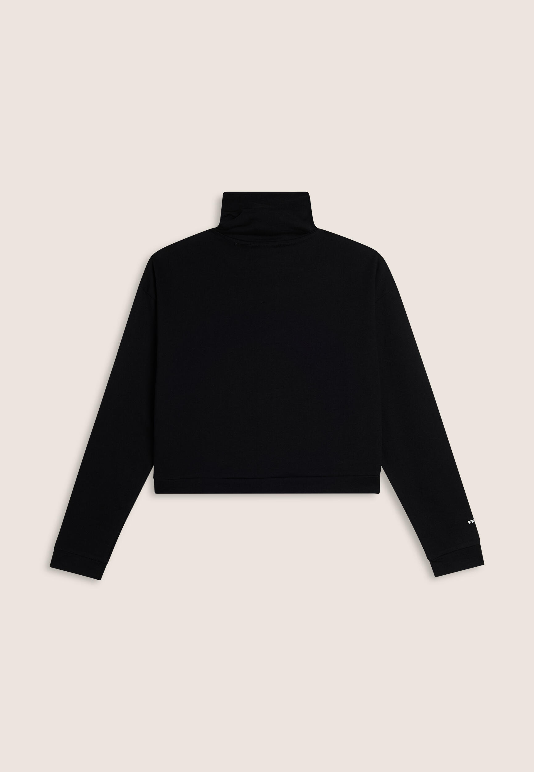 Sweat-shirt noir à col roulé et fermeture à glissière coupe confort Mickey Mouse 2/3