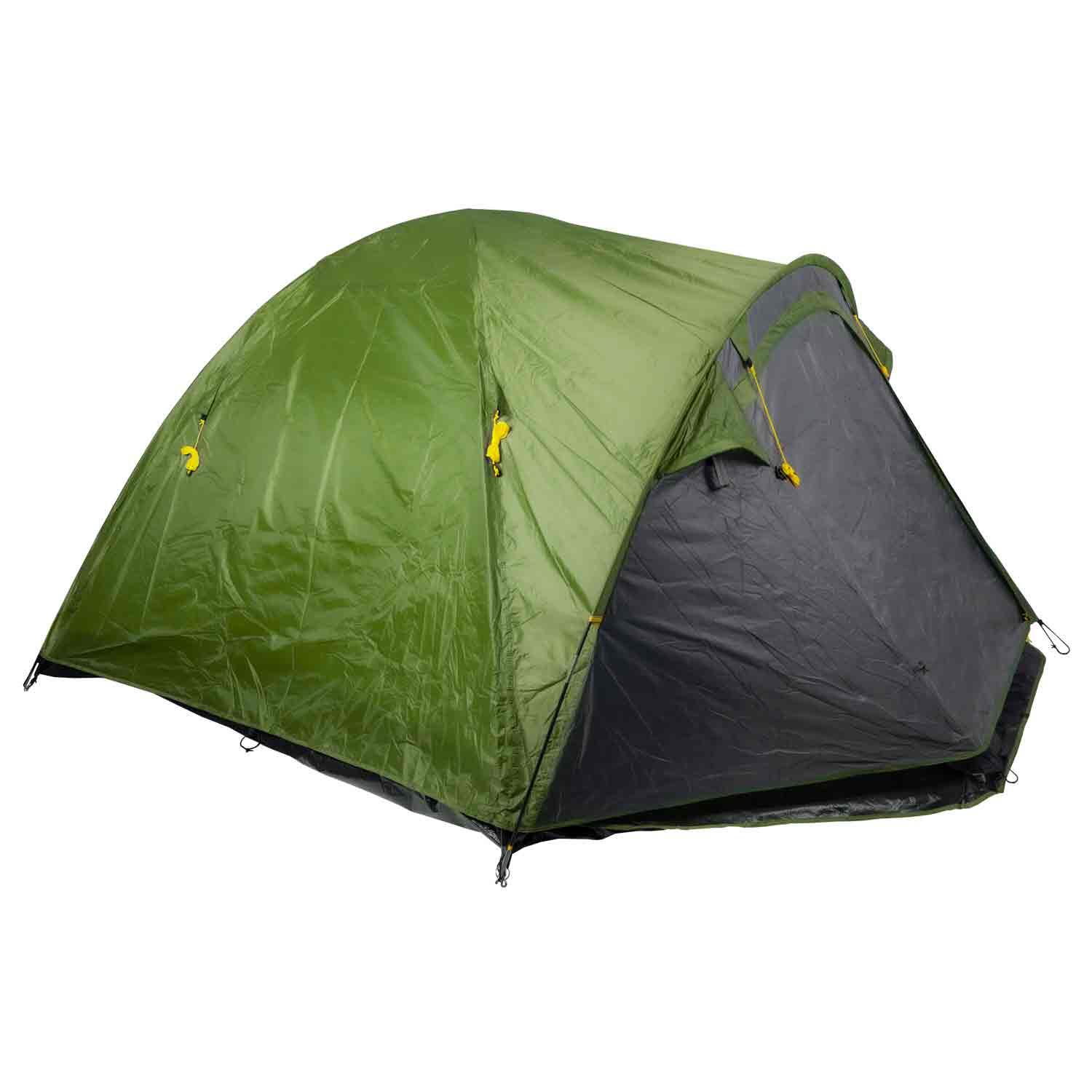 SUMMIT Green Four Person Tent Double Skin Dome-Summit, Camping, Holiday