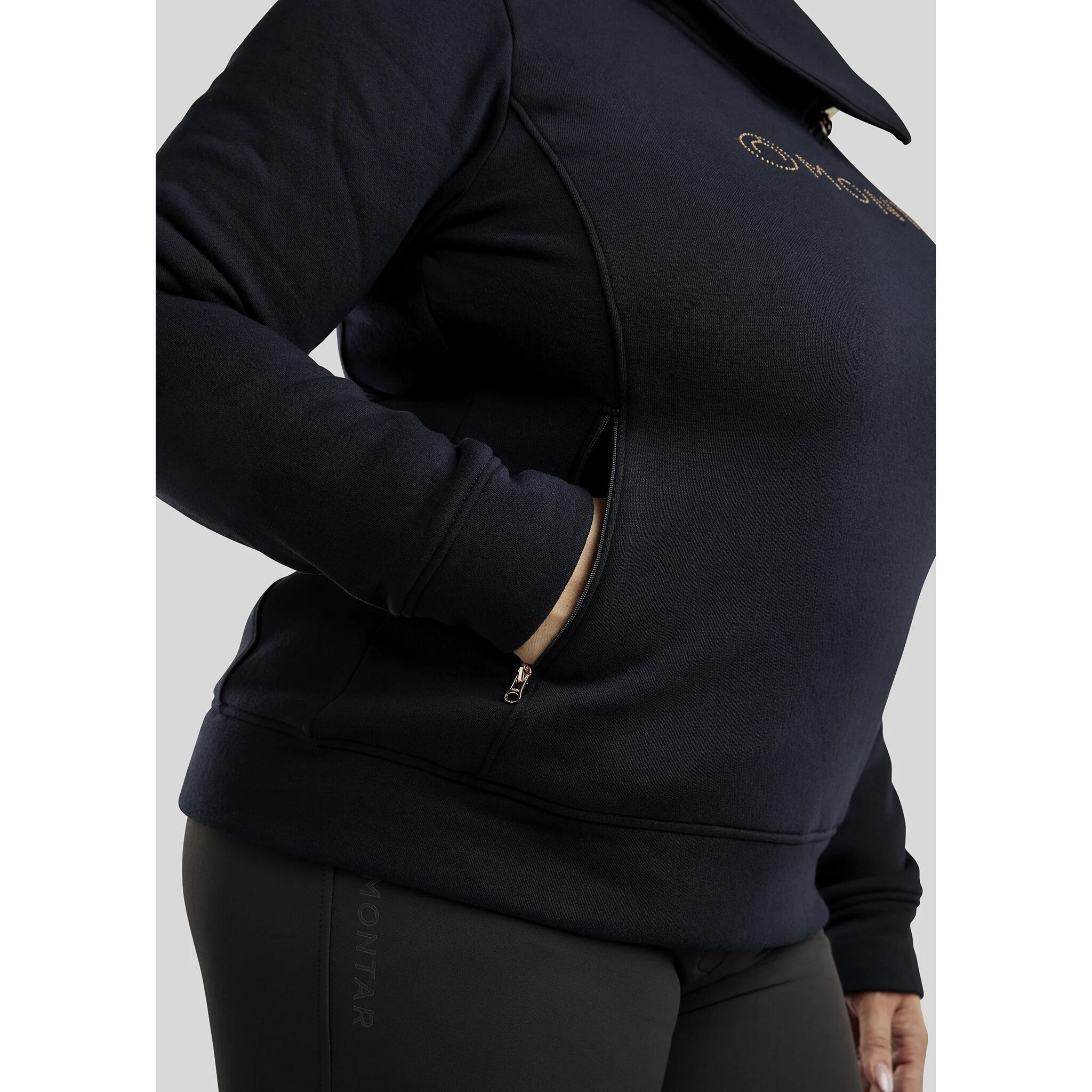 Sweatshirt équitation col zippé femme Montar Naja 4/4