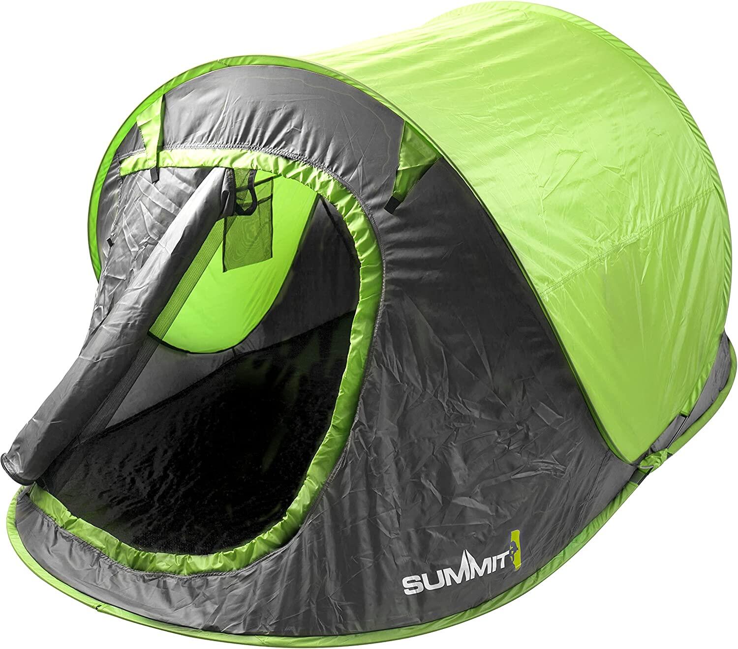 SUMMIT 2 Man Pop Up Tent, Camping, Size: 220cm x 120cm x 95cm
