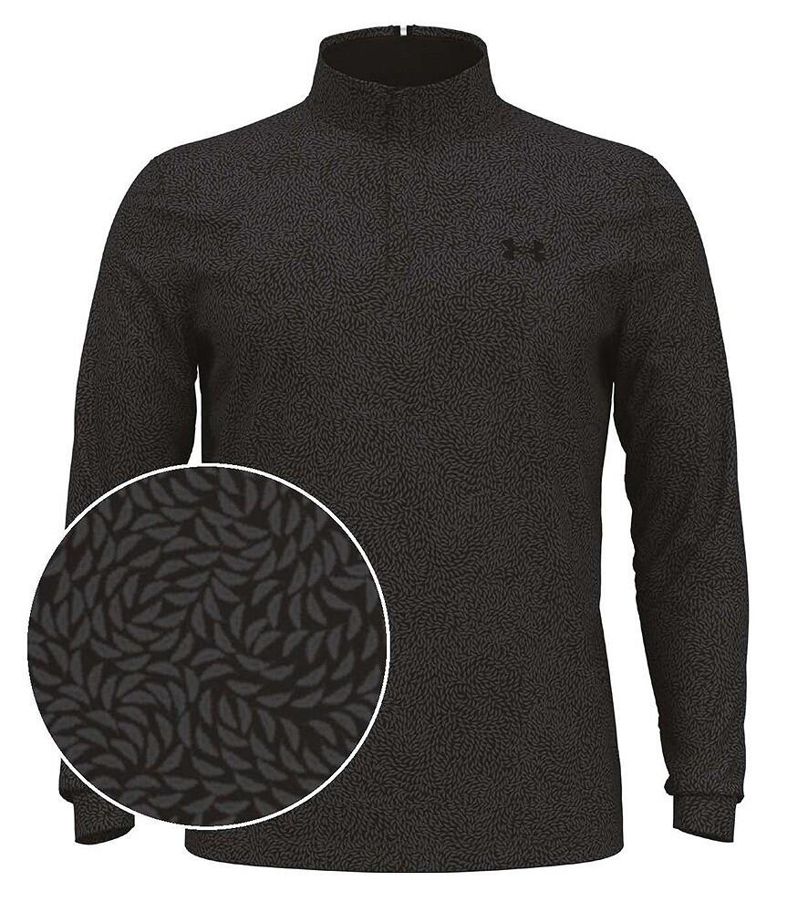 UNDER ARMOUR Under Armour Under Armor Heren Playoff Printed 1/4 Zip Black Castlerock