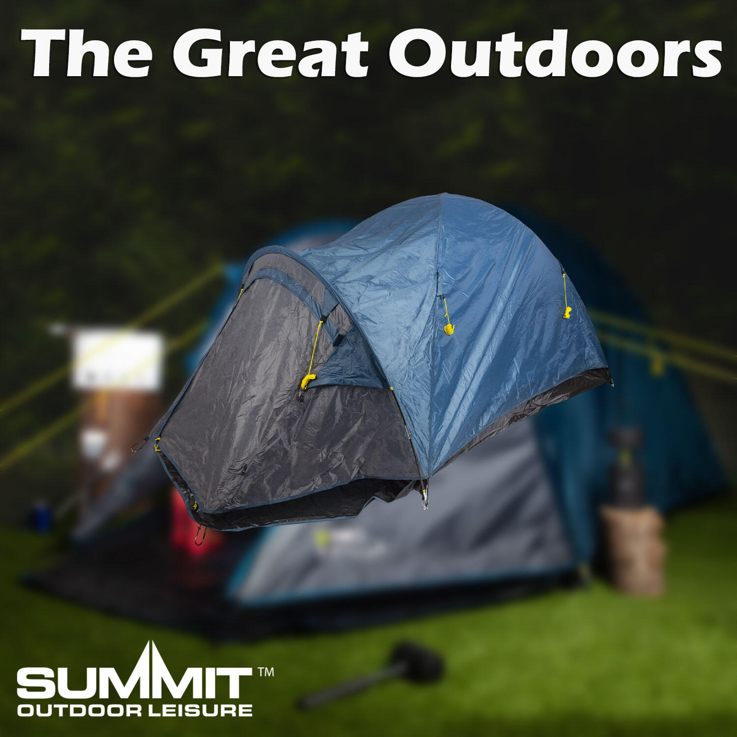 Dome Tent 2 Person Double Skin Taped seams, Built in groundsheet