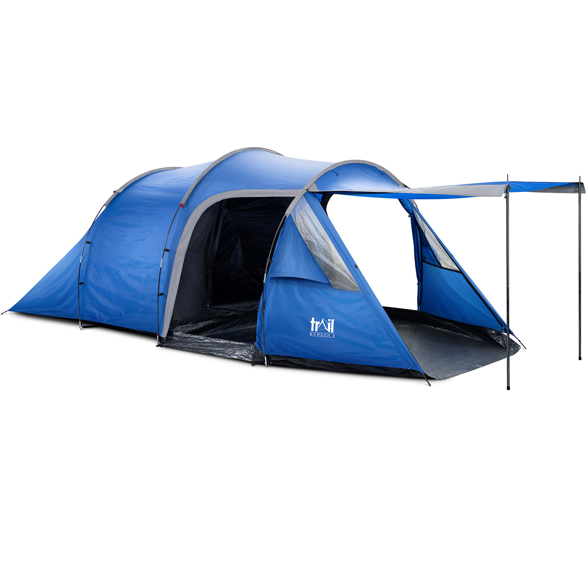 TRAIL OUTDOOR LEISURE 3 Man Tent Camping Festival Living Area Darkened Bedroom Waterproof 3000mm