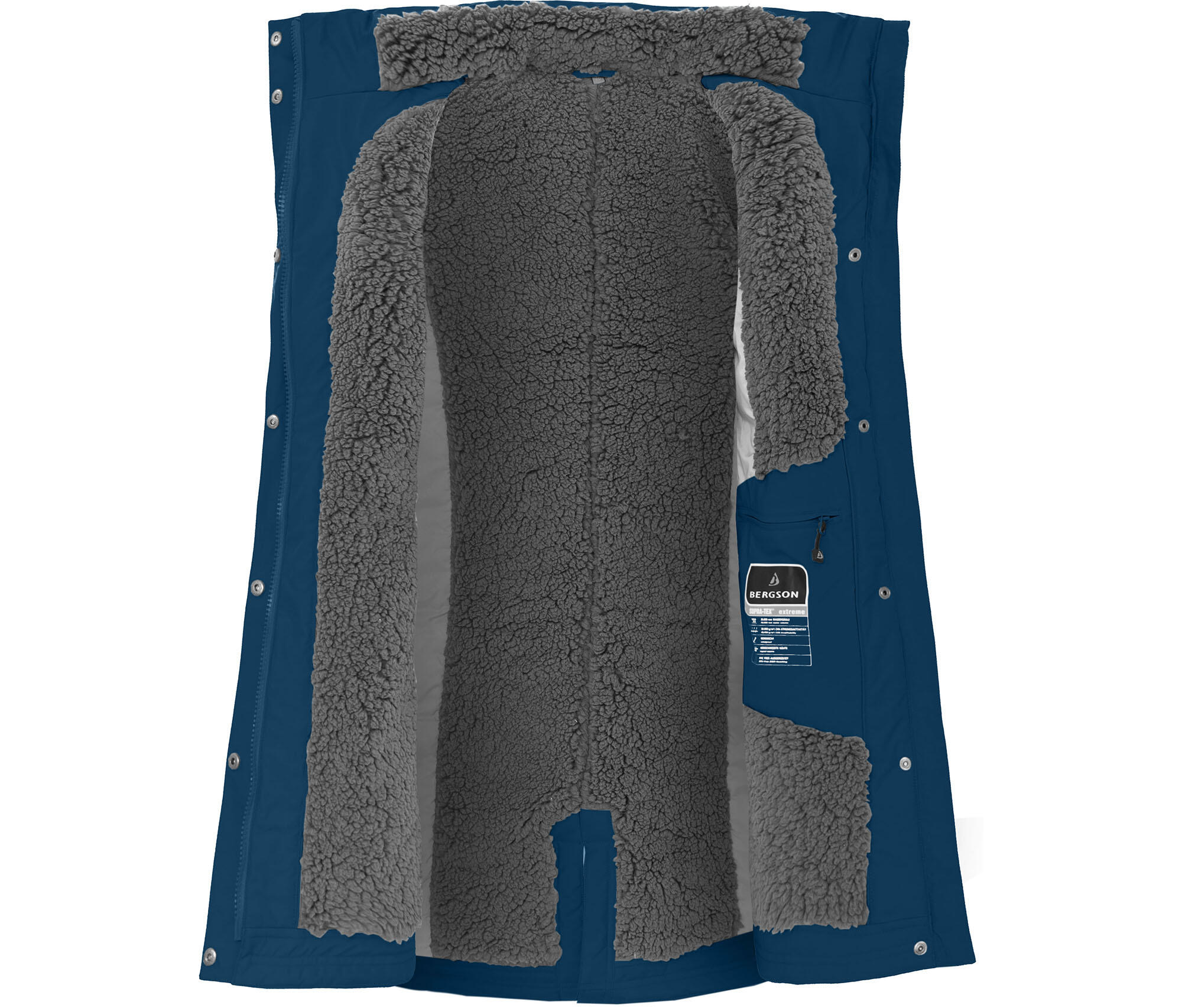 Wintermantel Teddy Futter, warm wattiert, 20000 mm Wassersäule Blau 5/7