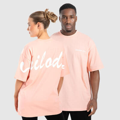 Herren Oversize T-Shirt Liquid Brail Rosa