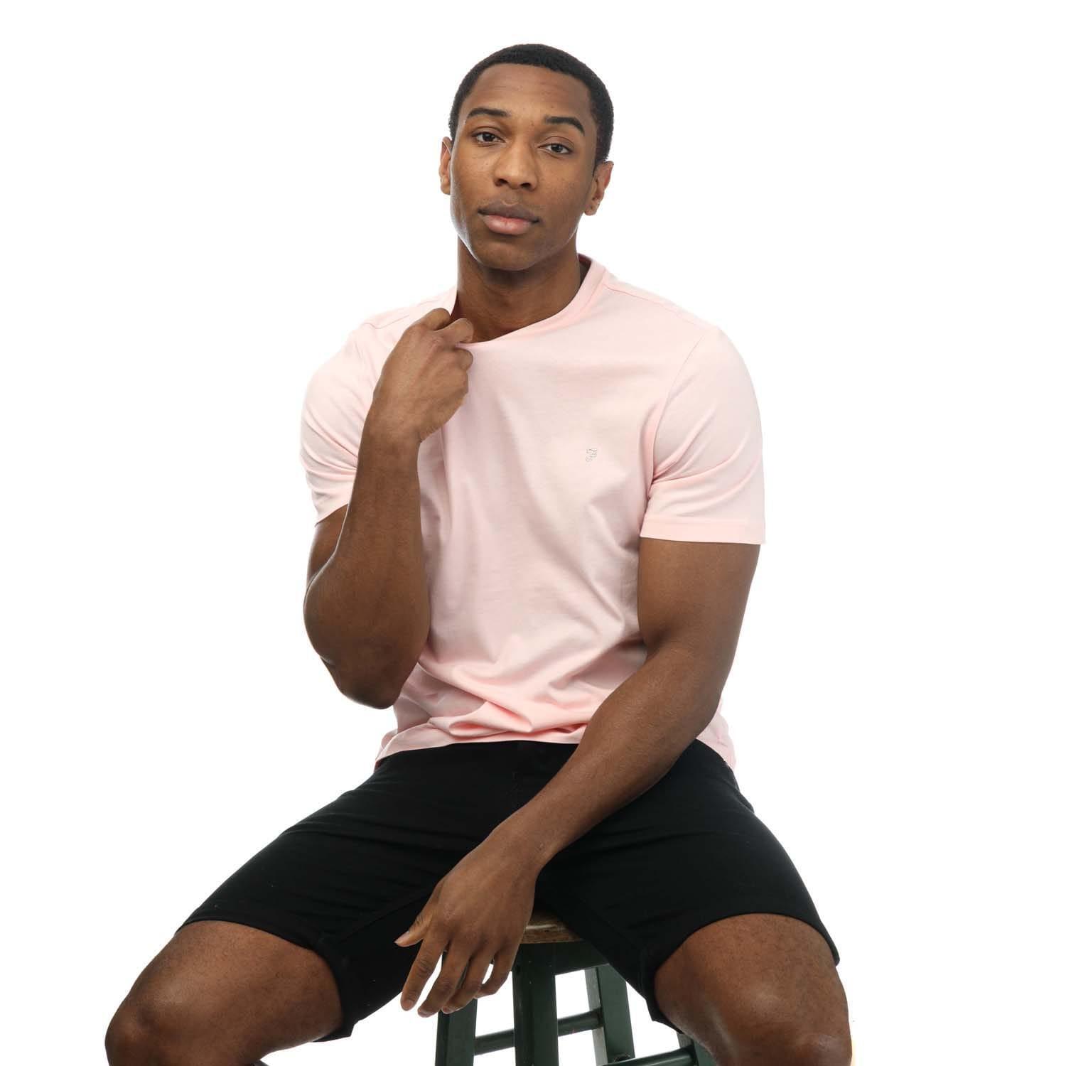 Mens Eddie Crew Neck TShirt (Rose) 4/4
