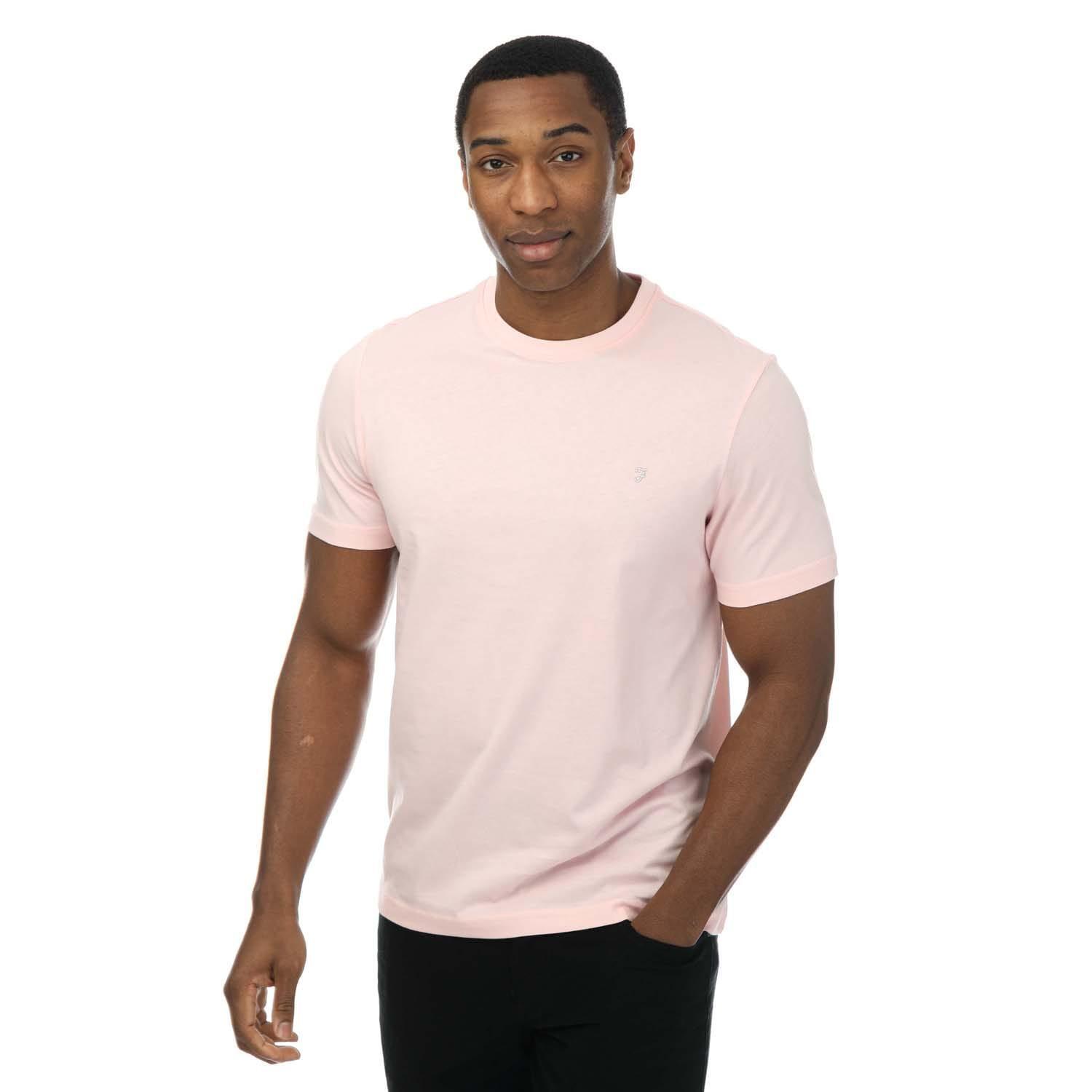 Mens Eddie Crew Neck TShirt (Rose) 1/4