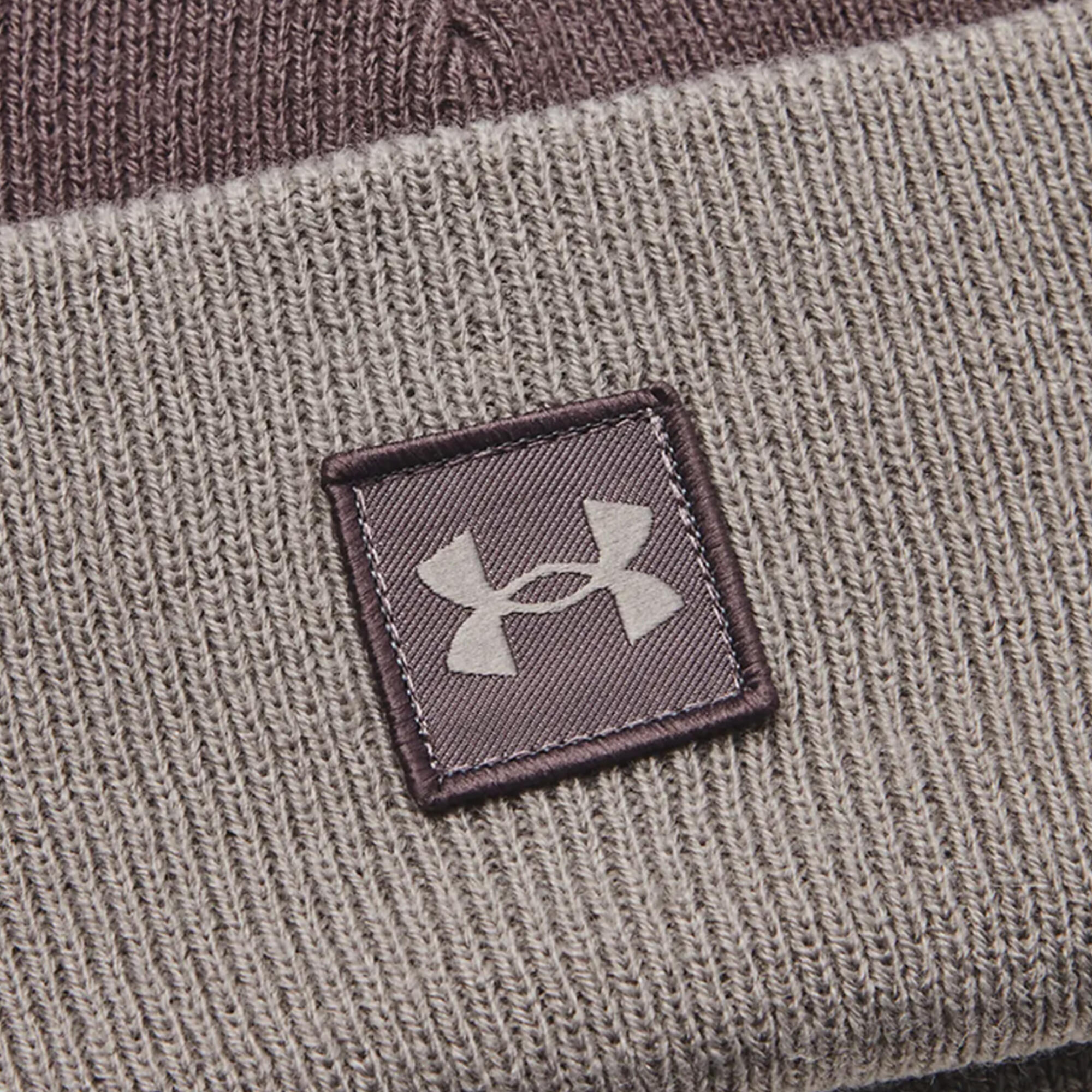 Mens Halftime Shallow Cuffed Beanie (Grey) 2/2