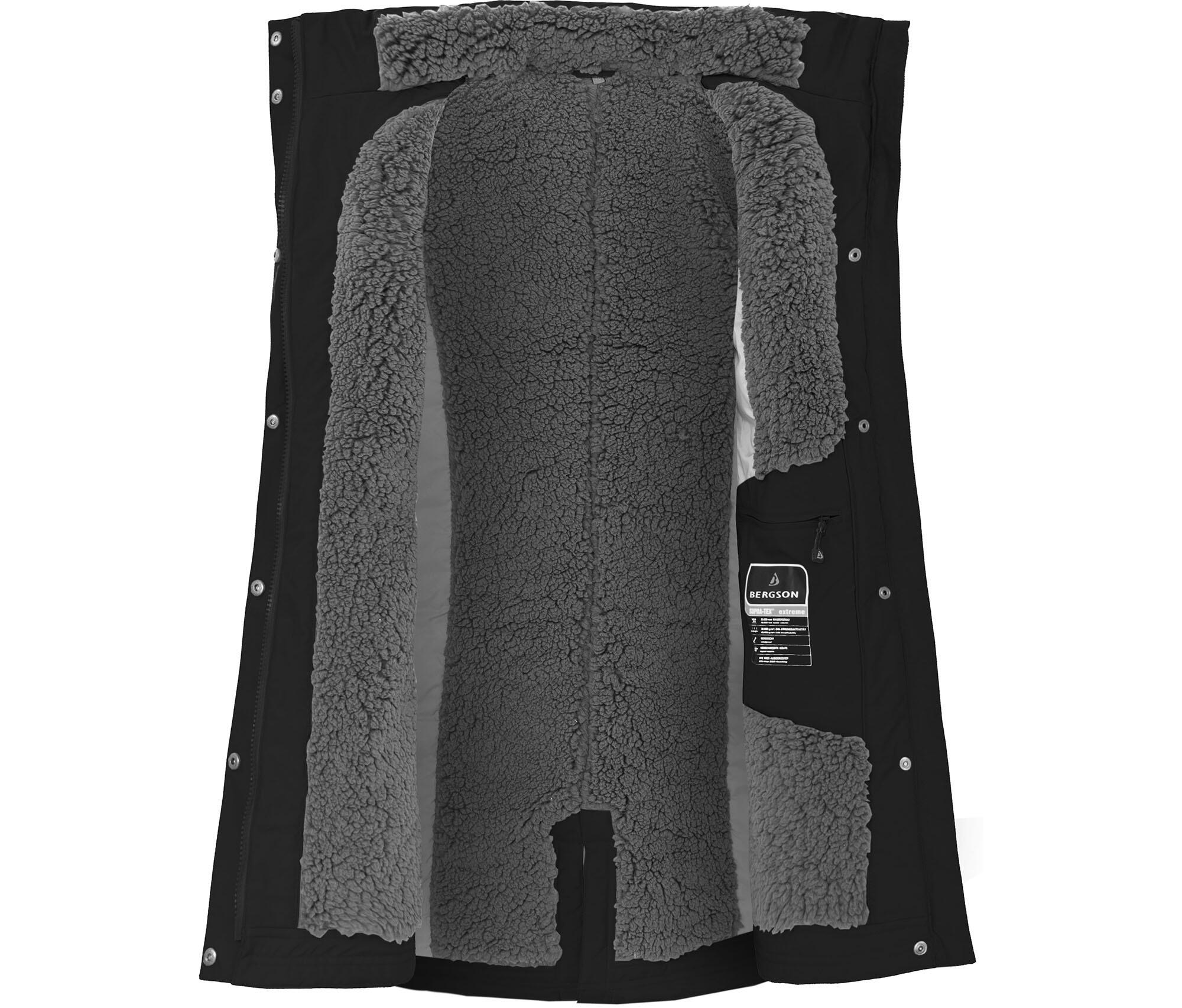 Wintermantel Teddy Futter, warm wattiert, 20000 mm Wassersäule Schwarz 5/7