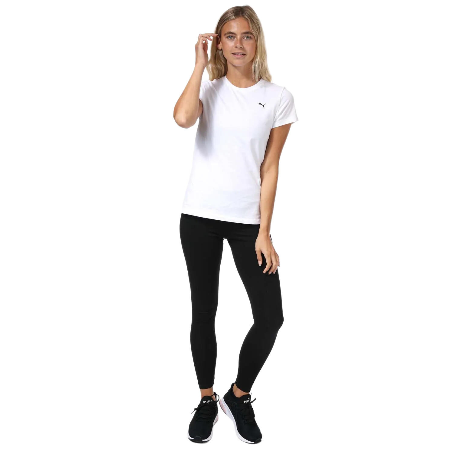 Womens/Ladies Essentials Leggings (Black) 4/4