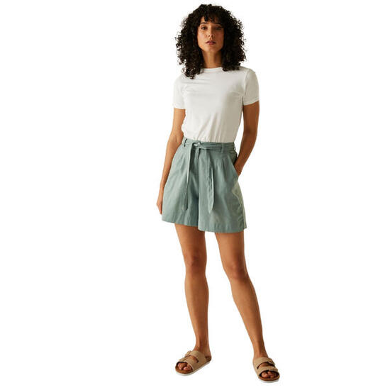 Short Décontracté À Nouer SABELA Femme (Vert De Gris)