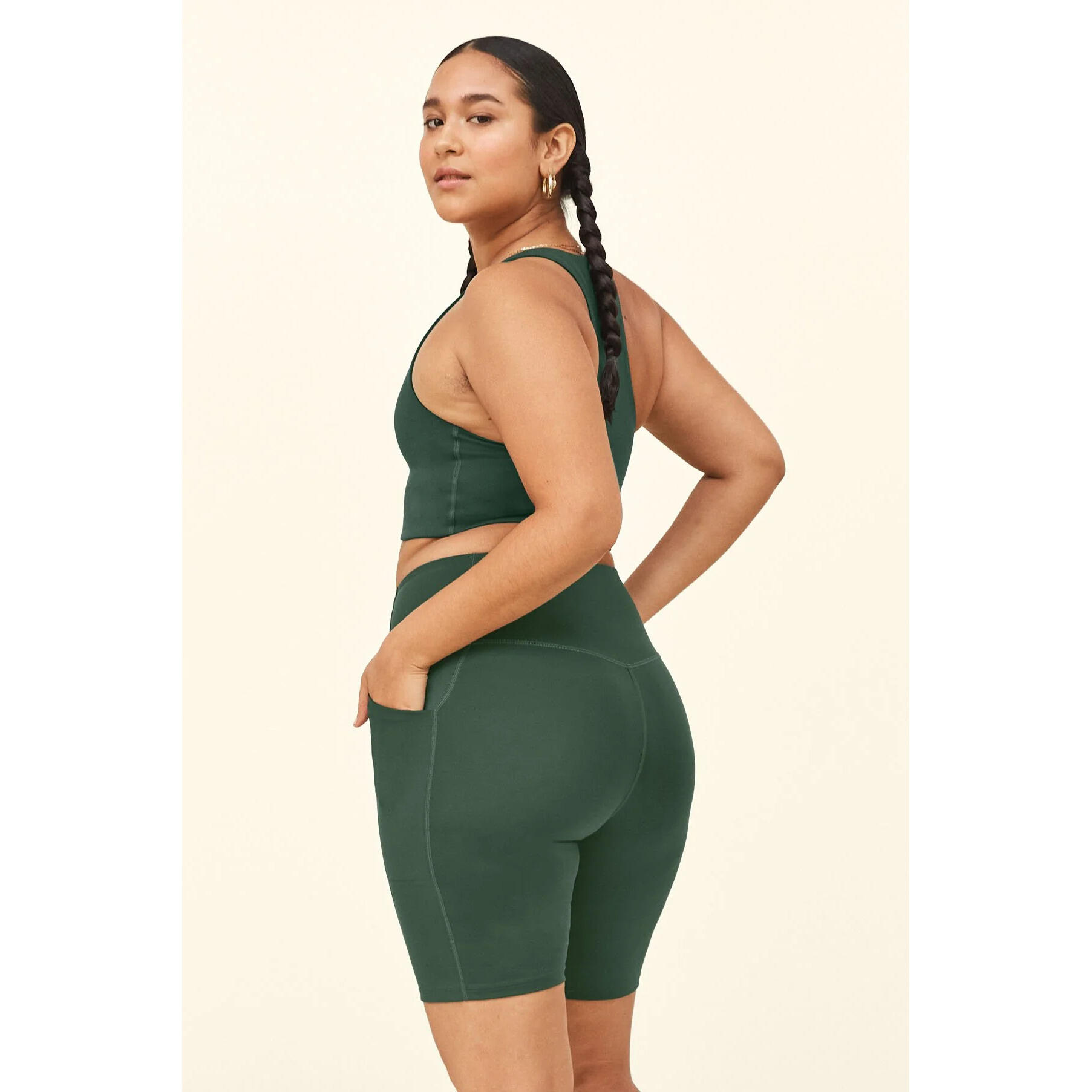 Cuissard taille haute femme Girlfriend Collective Moss 3/3