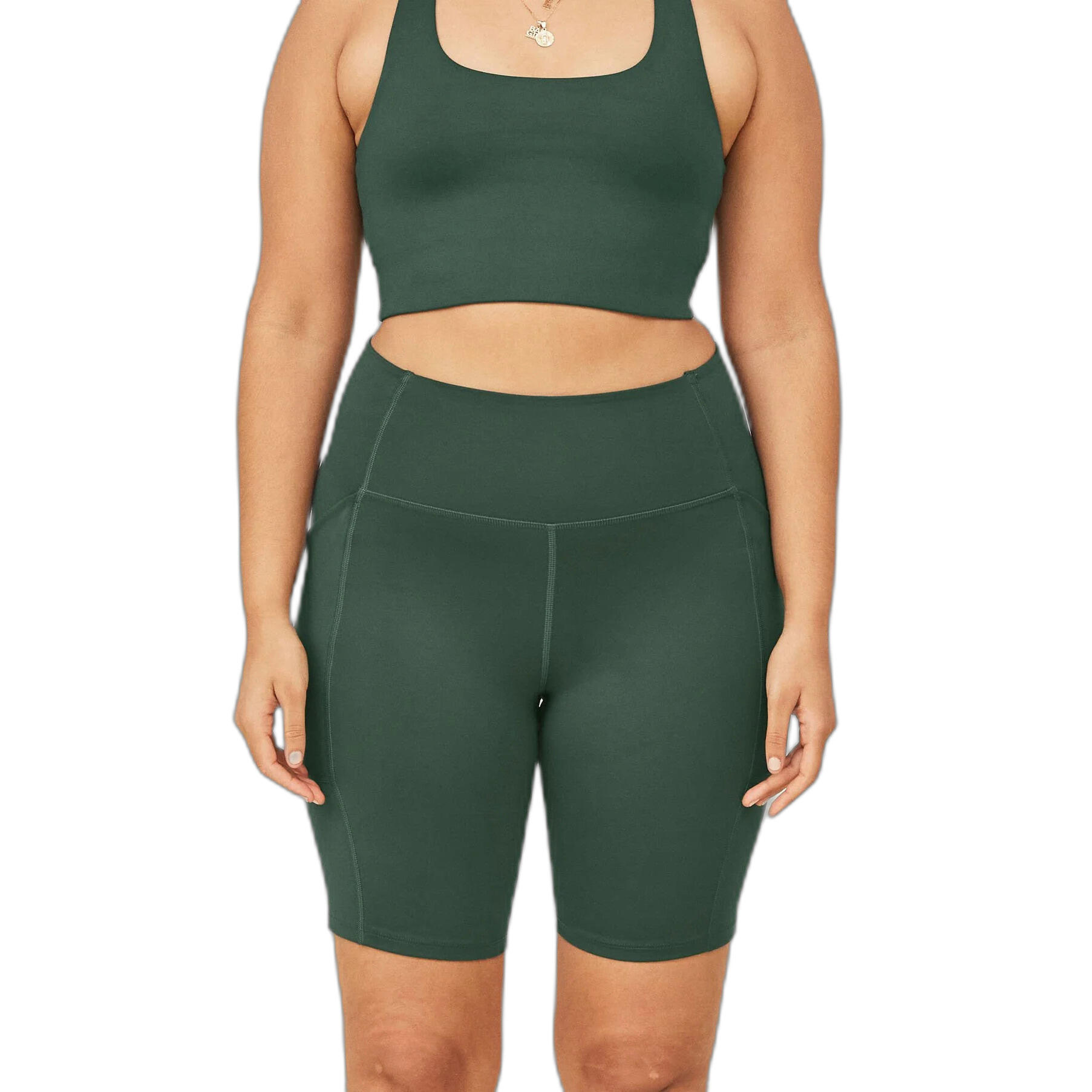 Cuissard taille haute femme Girlfriend Collective Moss 2/3