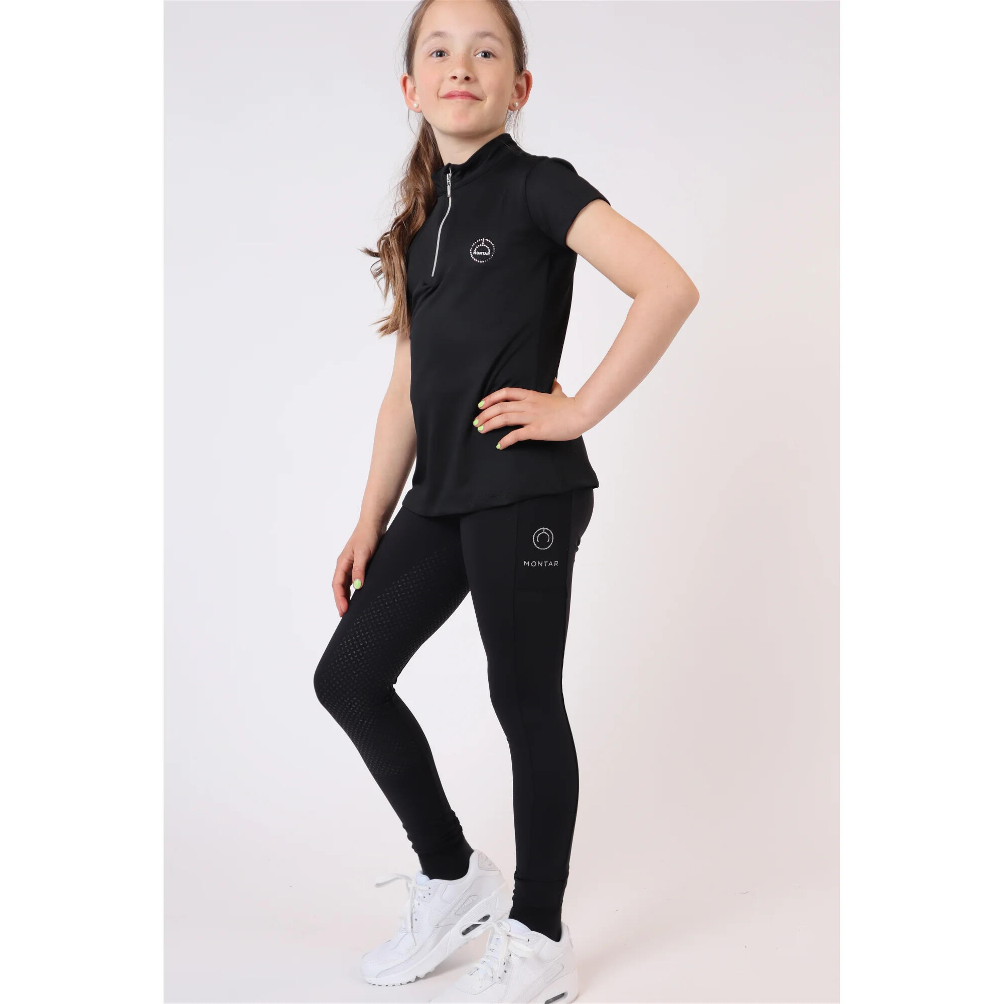 Legging équitation full grip fille Montar Selena 2/3