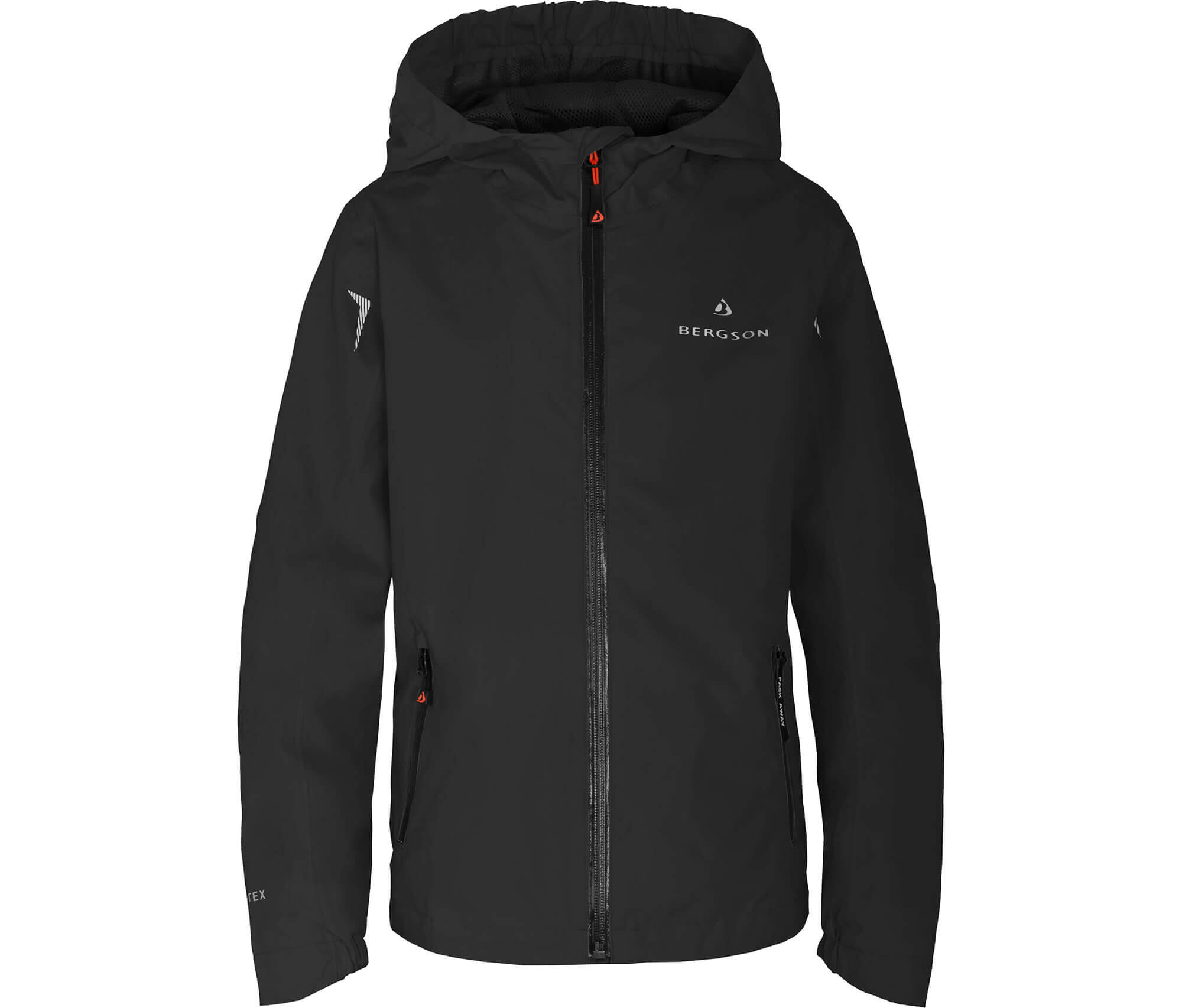 Regenjacke Netzfutter, 12000 mm Wassersäule Schwarz 2/4