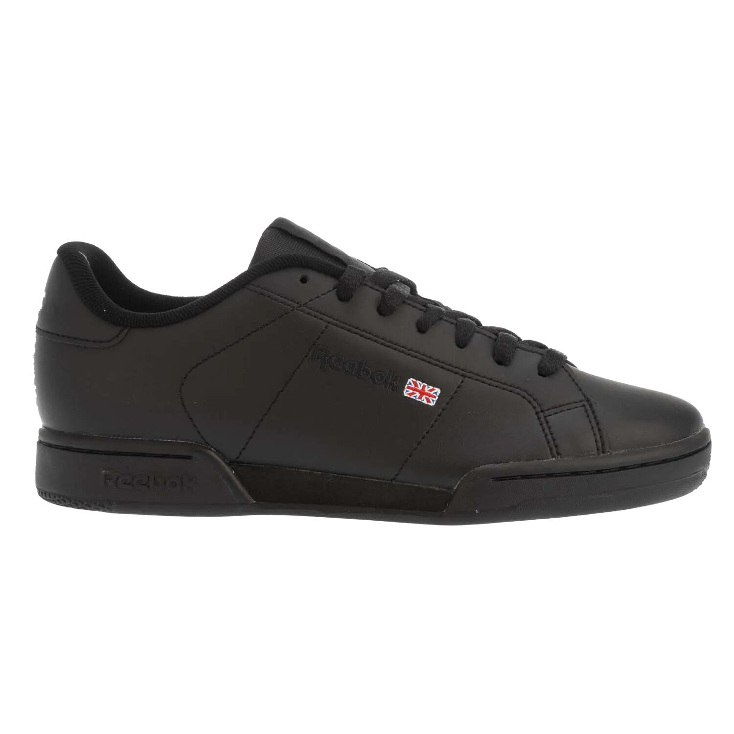 Mens NPC II Leather Trainers (Black) 3/4