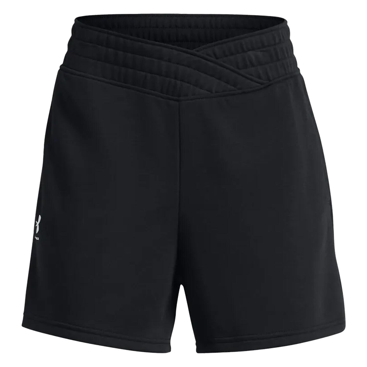 Womens/Ladies Rival French Terry Shorts (Black) 1/2