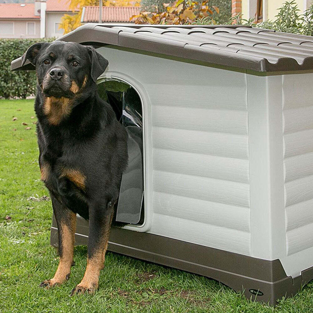 caseta perros exterior - accesorios - lateral abatible - copper brown 2/3
