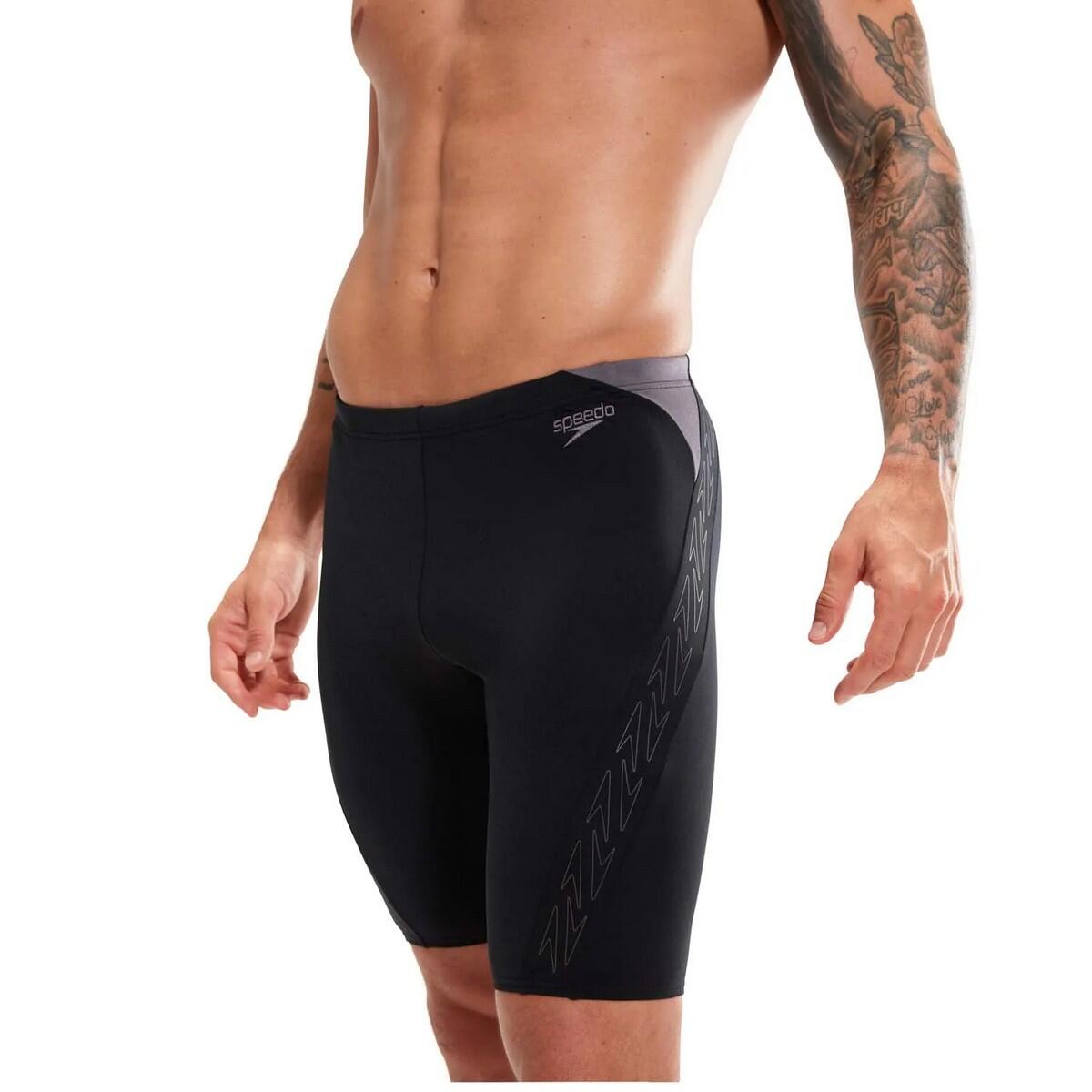 Mens Hyper Boom Splice Jammer Shorts (Black/Grey) 4/4