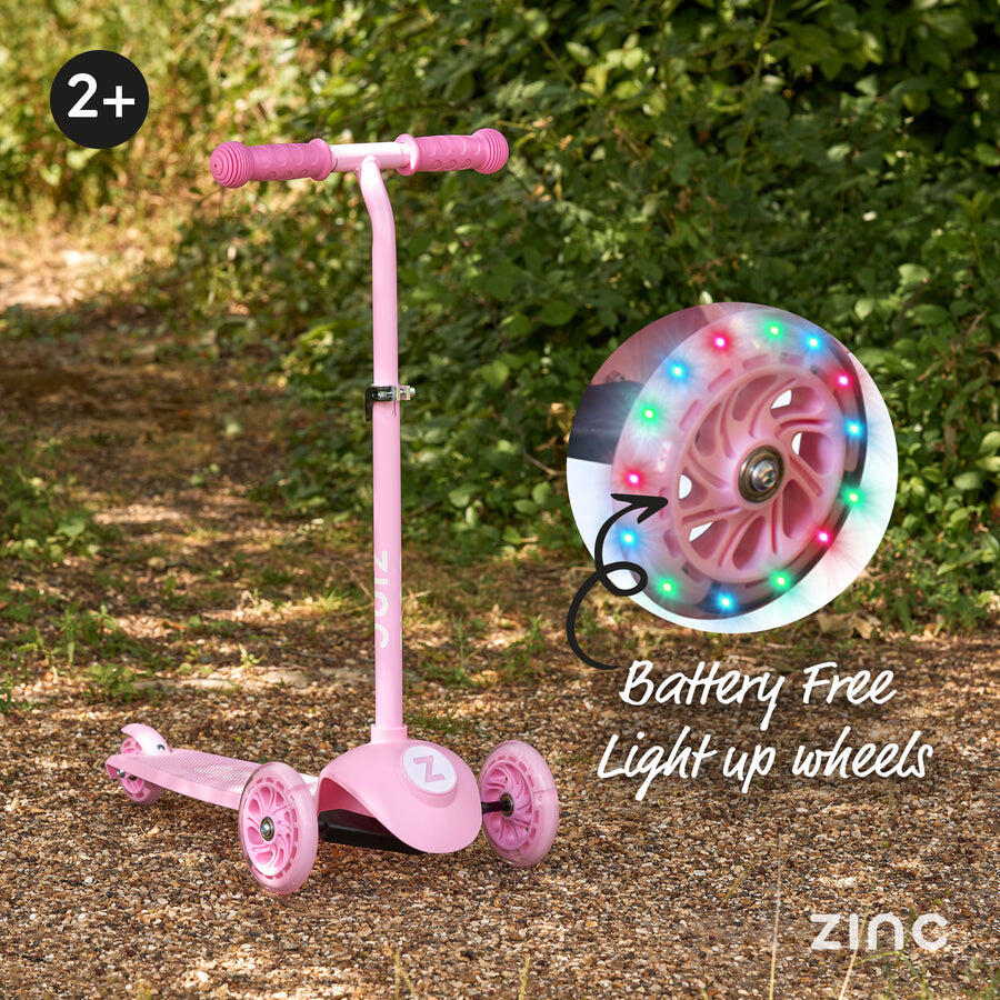 Zinc My First 3-in-1 Kids 3 Wheel Scooter Ride On - Pink 3/5