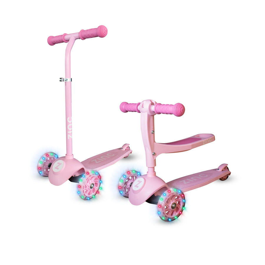 ZINC Zinc My First 3-in-1 Kids 3 Wheel Scooter Ride On - Pink